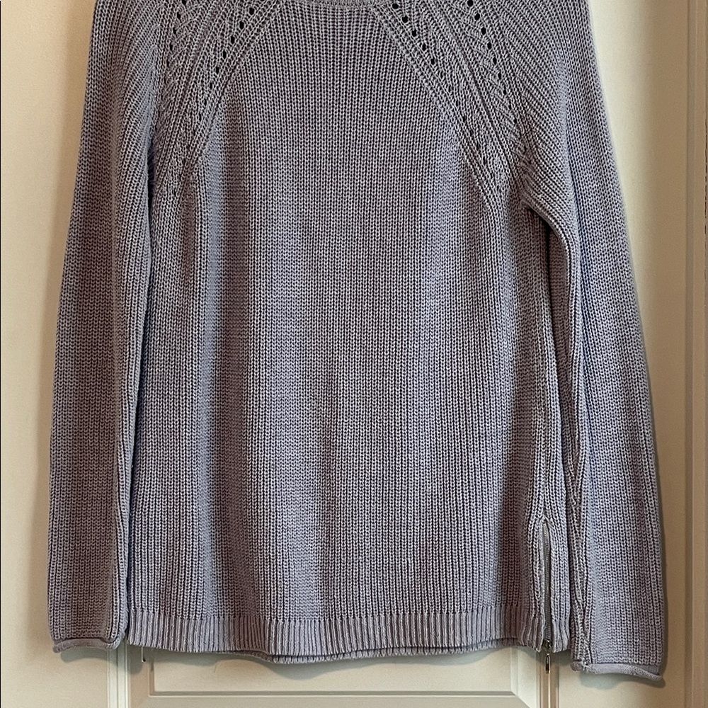 ⚡️ 3 for $30 ⚡️Jones & Co Jones New York Lavender Knit Sweater Women’s Large - Picture 3 of 9